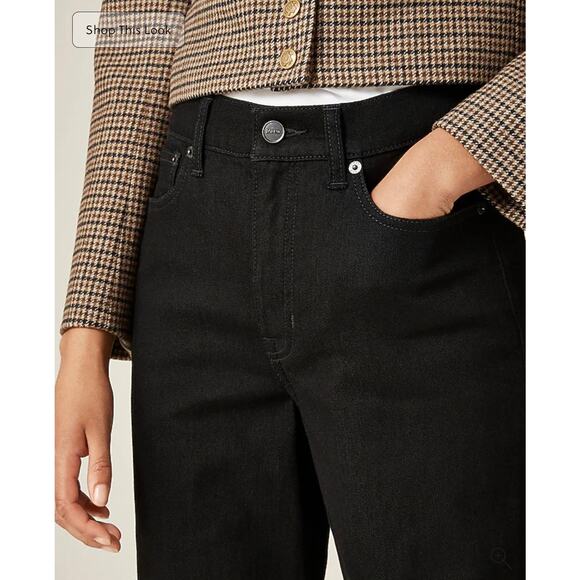 J. Crew Petite slim-wide jean in Black Wash NWT size 29 - Picture 3 of 8